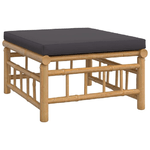 Set-Salotto-da-Giardino-9pz-con-Cuscini-Grigio-Scuro-Bambu