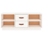 Mobile-Porta-TV-Bianco-100x34x40-cm-in-Legno-Massello-di-Pino