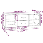 Mobile-Porta-TV-Bianco-100x34x40-cm-in-Legno-Massello-di-Pino