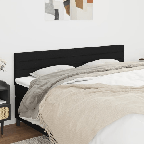 Testiera-2-pz-Nera-90x5x78-88-cm-in-Tessuto