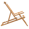 vidaXL-Sdraio-Pieghevole-da-Spiaggia-in-Legno-Massello-di-Teak-Crema