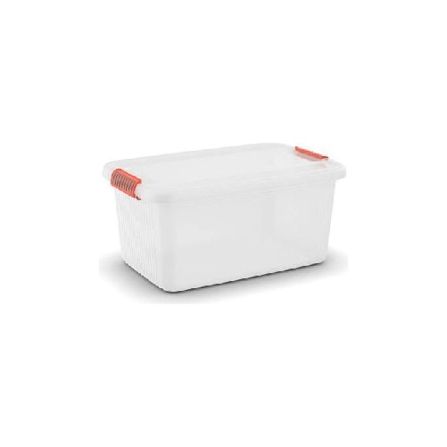 KIS-K-Latch-Box-Armadietto-portaoggetti-Rettangolare-Arancione-Trasparente