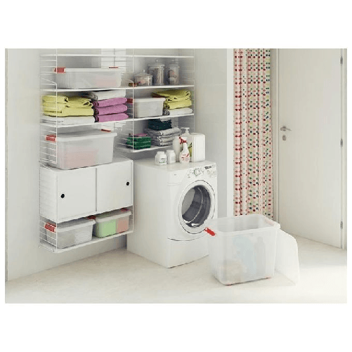 KIS-K-Latch-Box-Armadietto-portaoggetti-Rettangolare-Arancione-Trasparente