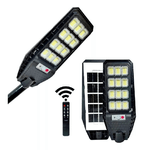 Lampione 200W faro 144 led con pannello solare sensore, telecomando e staffa 525