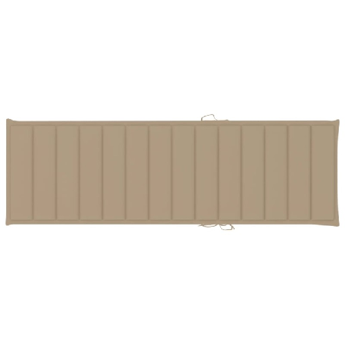 vidaXL-Lettino-da-Giardino-con-Cuscino-Beige-Legno-Pino-Impregnato