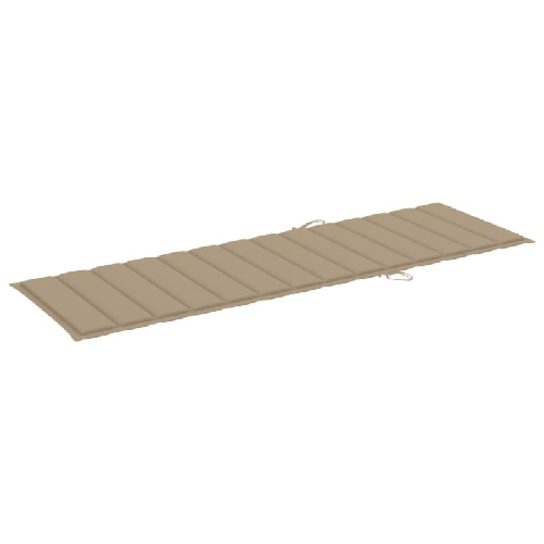 vidaXL-Lettino-da-Giardino-con-Cuscino-Beige-Legno-Pino-Impregnato