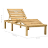 vidaXL-Lettino-da-Giardino-con-Cuscino-Beige-Legno-Pino-Impregnato