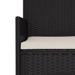 vidaXL-Set-Divani-da-Giardino-4-pz-con-Cuscini-Nero-in-Polyrattan