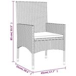 vidaXL-Set-Divani-da-Giardino-4-pz-con-Cuscini-Nero-in-Polyrattan