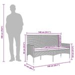 vidaXL-Set-Divani-da-Giardino-4-pz-con-Cuscini-Nero-in-Polyrattan