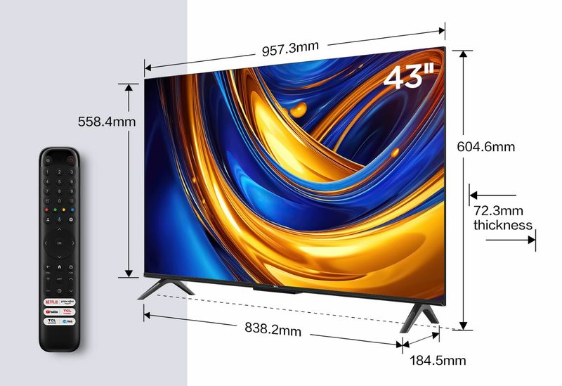 Tcl-Smart-Tv-43-Led-4K-Ultra-Hd-Nero