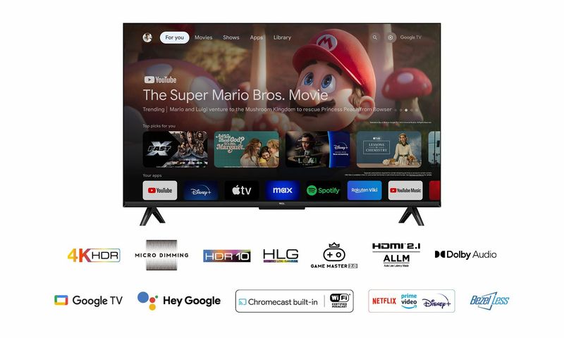 Tcl-Smart-Tv-43-Led-4K-Ultra-Hd-Nero