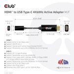 CLUB3D-CAC-1333-cavo-e-adattatore-video-022-m-HDMI-tipo-A--Standard--USB-tipo-C-Nero