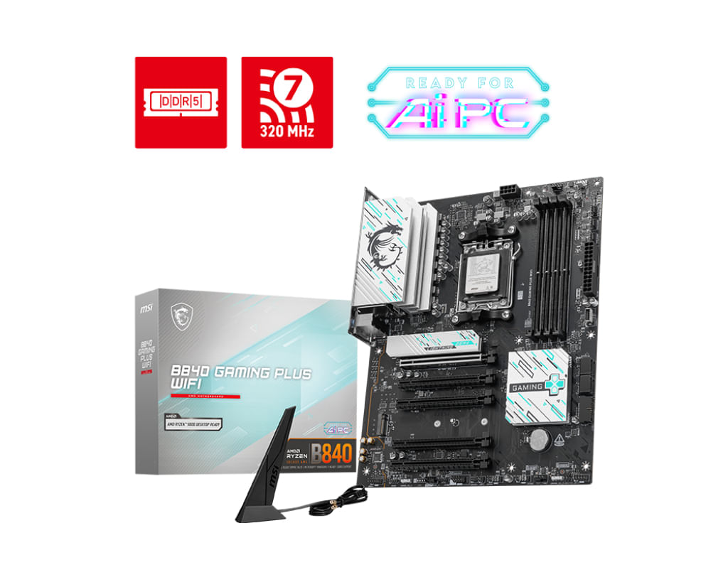 MSI B840 GAMING PLUS WIFI scheda madre AMD B840 Socket AM5 ATX