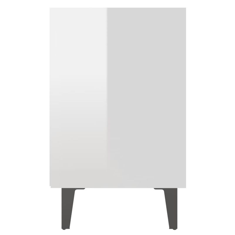 Comodino-con-Gambe-in-Metallo-Bianco-Lucido-40x30x50-cm