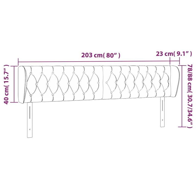 Testiera-ad-Orecchio-Nera-203x23x78-88-cm-in-Velluto