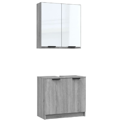 Set-di-Mobili-da-Bagno-2-pz-Grigio-Sonoma-in-Legno-Multistrato