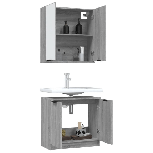 Set-di-Mobili-da-Bagno-2-pz-Grigio-Sonoma-in-Legno-Multistrato