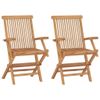 vidaXL-Sedie-da-Giardino-con-Cuscini-Verdi-2-pz-in-Massello-di-Teak