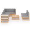 vidaXL-Set-Divani-da-Giardino-8-pz-con-Cuscini-Legno-Massello-di-Pino