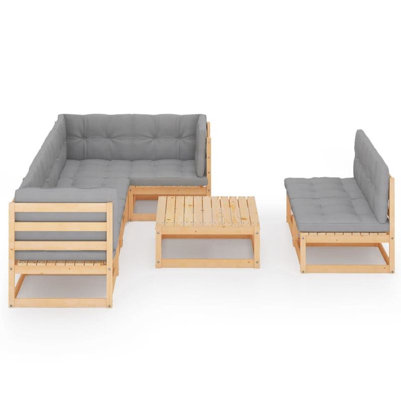 vidaXL-Set-Divani-da-Giardino-8-pz-con-Cuscini-Legno-Massello-di-Pino