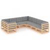 vidaXL-Set-Divani-da-Giardino-8-pz-con-Cuscini-Legno-Massello-di-Pino