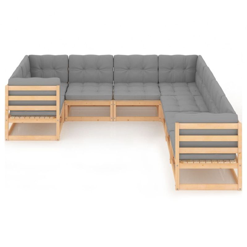 vidaXL-Set-Divani-da-Giardino-8-pz-con-Cuscini-Legno-Massello-di-Pino
