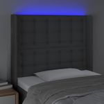 Testiera-a-LED-Grigio-Scuro-103x16x78-88-cm-in-Tessuto