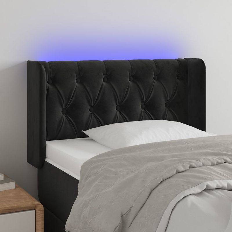 Testiera-a-LED-Nera-103x16x118-128-cm-in-Velluto