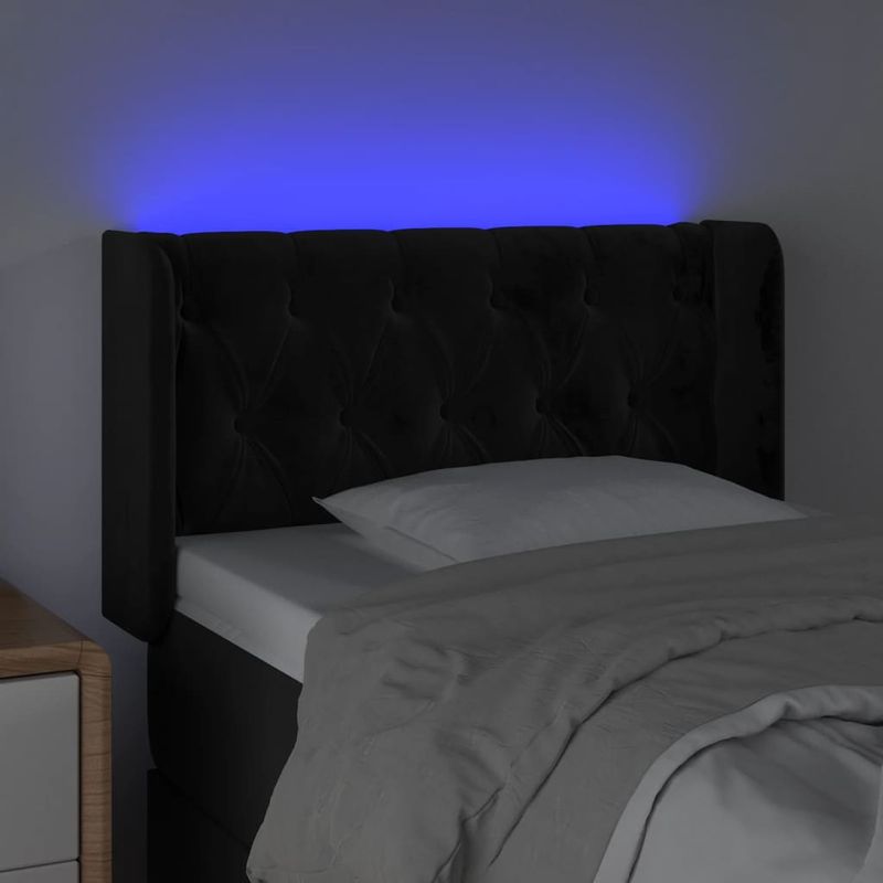 Testiera-a-LED-Nera-103x16x118-128-cm-in-Velluto