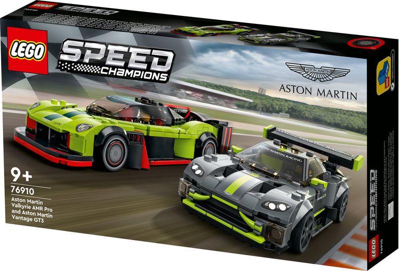 LEGO-Speed-Champions-76910-Aston-Martin-Valkyrie-AMR-Pro-e-Aston-Martin-Vantage-GT3-Set-2-Auto-Giocattolo-per-Bambini