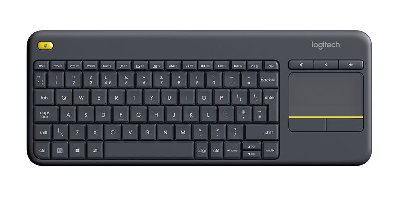 Logitech-K400-Plus-Tv-tastiera-RF-Wireless-QWERTY-Spagnolo-Nero