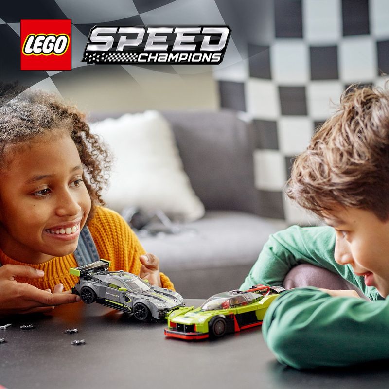 LEGO-Speed-Champions-76910-Aston-Martin-Valkyrie-AMR-Pro-e-Aston-Martin-Vantage-GT3-Set-2-Auto-Giocattolo-per-Bambini