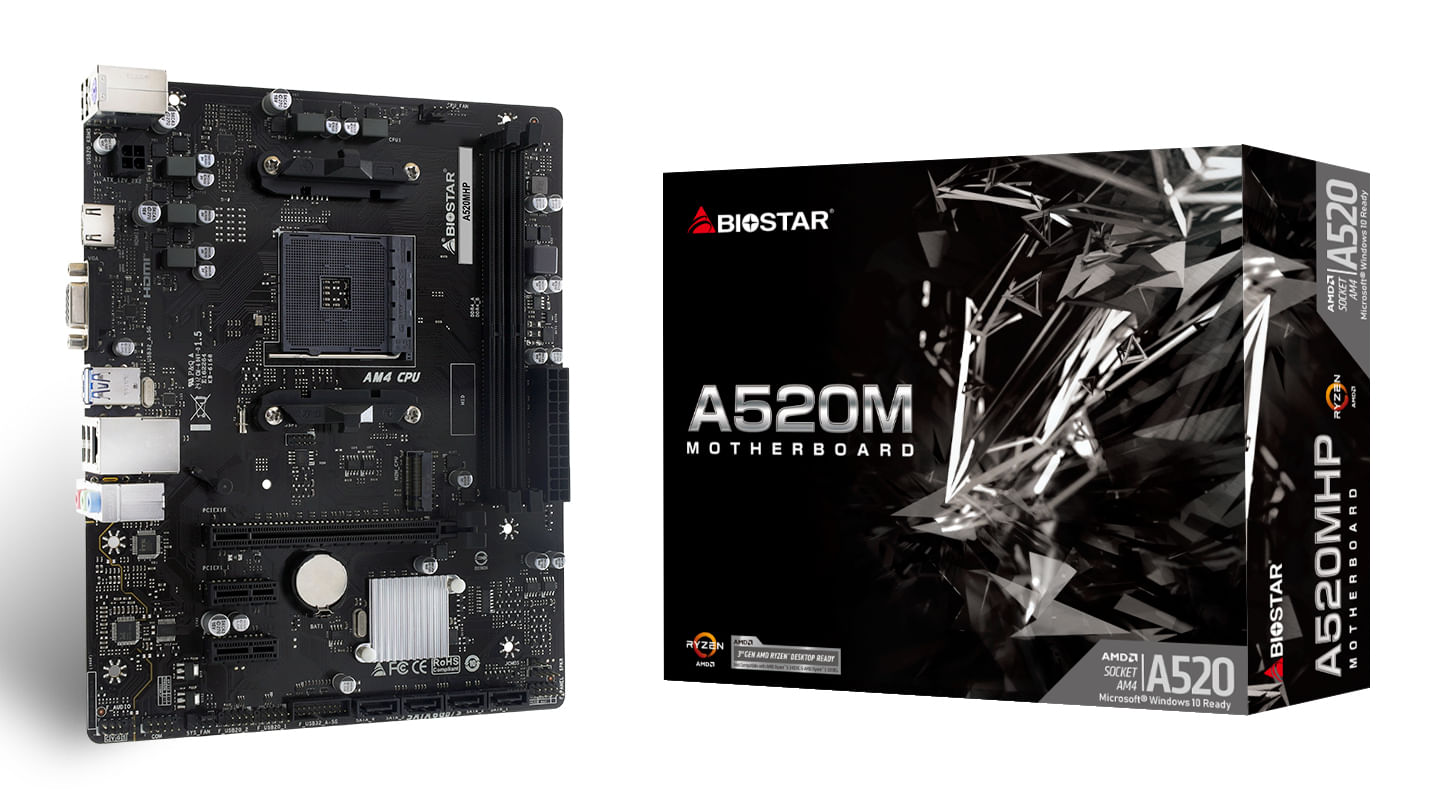 Biostar A520MHP scheda madre AMD A520 Socket AM4 micro ATX