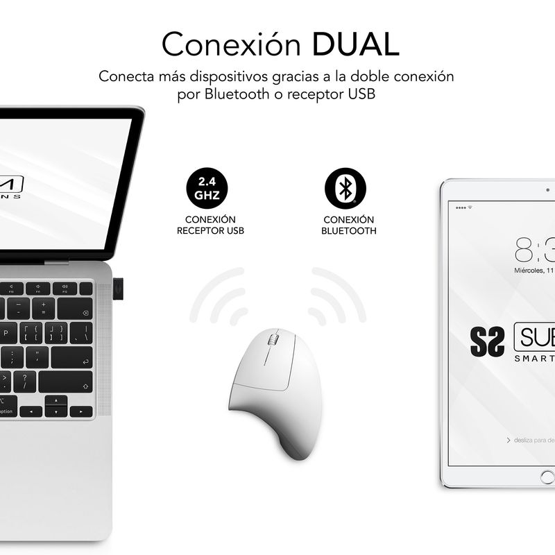 Mouse-Universale-Mano-destra-Bluetooth---USB-Type-A-Ottico-1600-DPI
