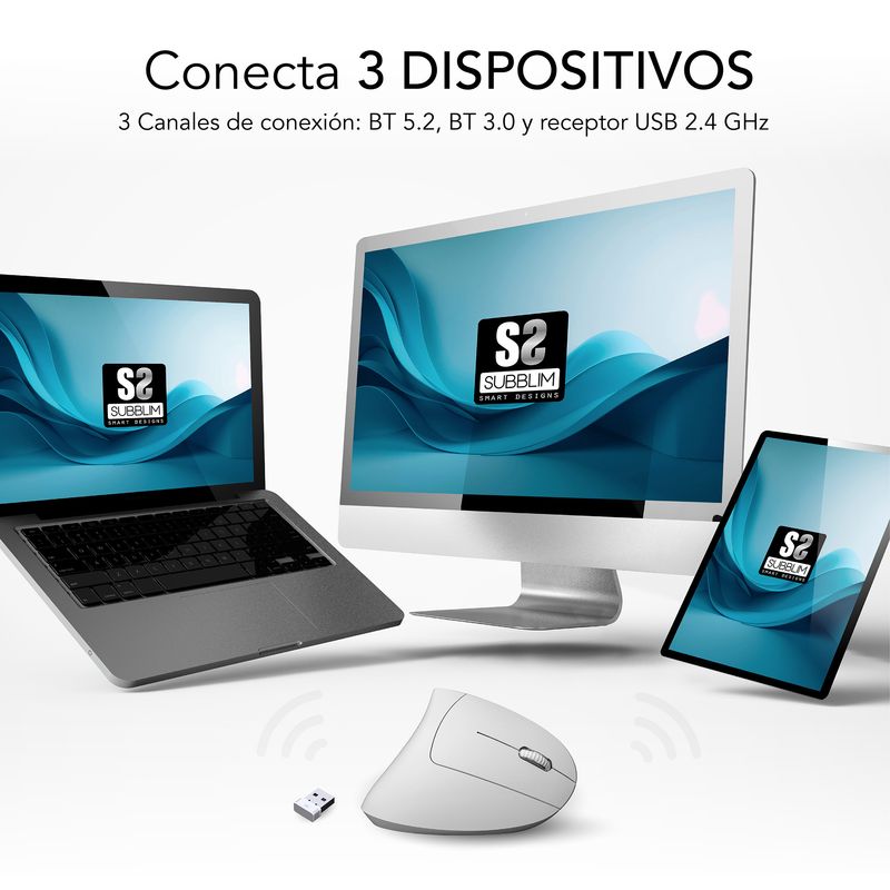 Mouse-Universale-Mano-destra-Bluetooth---USB-Type-A-Ottico-1600-DPI