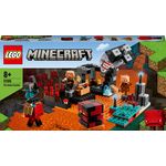 LEGO Minecraft 21185 Il Bastione del Nether, Castello Giocattolo con Personaggi Piglin, Giochi per Bambini da 8 Anni