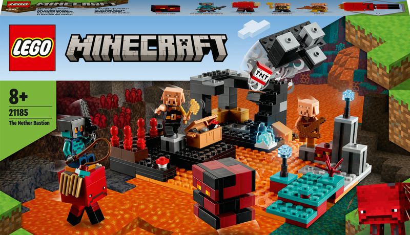 LEGO-Minecraft-21185-Il-Bastione-del-Nether-Castello-Giocattolo-con-Personaggi-Piglin-Giochi-per-Bambini-da-8-Anni