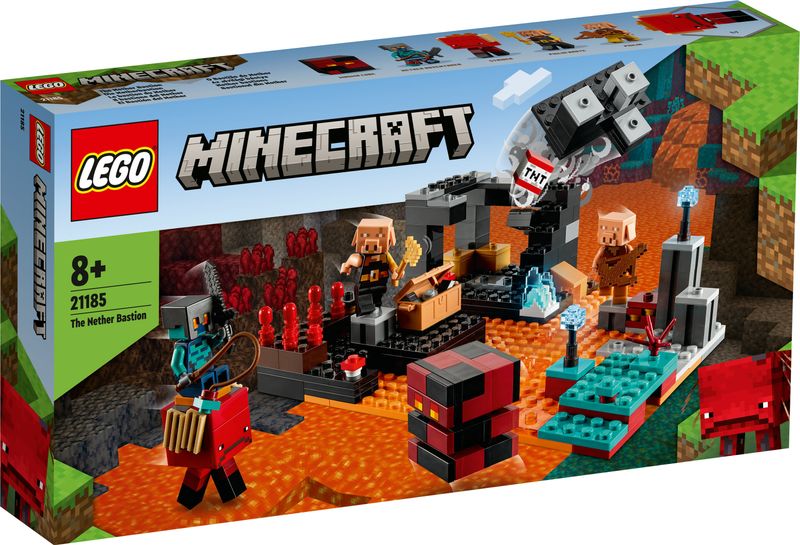 LEGO-Minecraft-21185-Il-Bastione-del-Nether-Castello-Giocattolo-con-Personaggi-Piglin-Giochi-per-Bambini-da-8-Anni