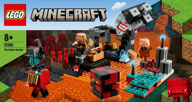 LEGO-Minecraft-21185-Il-Bastione-del-Nether-Castello-Giocattolo-con-Personaggi-Piglin-Giochi-per-Bambini-da-8-Anni