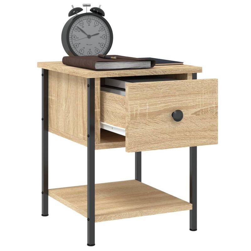 vidaXL-Comodino-Rovere-Sonoma-34x355x45-cm-in-Legno-Multistrato
