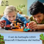 LEGO-Minecraft-21185-Il-Bastione-del-Nether-Castello-Giocattolo-con-Personaggi-Piglin-Giochi-per-Bambini-da-8-Anni