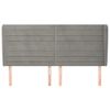 Testiera-ad-Orecchio-Grigio-Chiaro-183x23x78-88-cm-in-Velluto