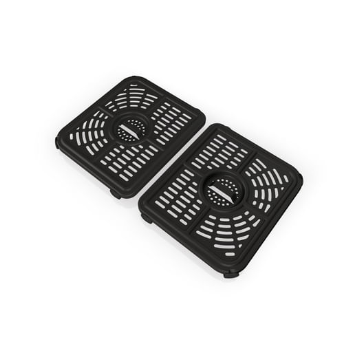 Ninja-AF500EU-friggitrice-Doppia-104-L-Indipendente-2470-W-Friggitrice-ad-aria-calda-Nero-Acciaio-inossidabile