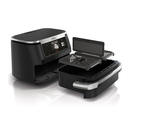 Ninja-AF500EU-friggitrice-Doppia-104-L-Indipendente-2470-W-Friggitrice-ad-aria-calda-Nero-Acciaio-inossidabile