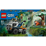 LEGO City Fuoristrada dell'Esploratore della Giungla Camion Giocattolo da Costruire con Minifigure Tigre e Grotta