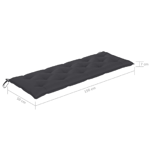 vidaXL-Panca-da-Giardino-3-Posti-con-Cuscino-150cm-Grigia-in-Eucalipto