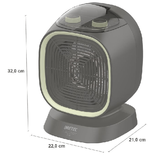 Imetec-Silent-Power-Eco-Interno-Verde-Grigio-2100-W-Riscaldatore-ambiente-elettrico-con-ventilatore