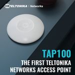 Teltonika--Accesspoint-TAP100-2x1-Wi-Fi-4-300Mbit-1x-10-100-15W-PoE---Access-Point---01-Gbps-300-Mbit-s-Bianco-Supporto-Power-over-Ethernet--PoE-