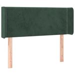 vidaXL-Testiera-a-LED-Verde-Scuro-203x16x78-88-cm-in-Velluto